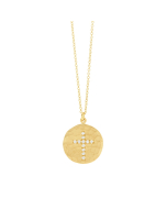 Diamond Cross Charm Necklace