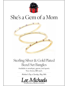 2024 Mother's Day Advertised Bezel Set Bangles