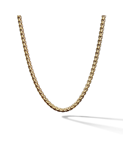 David Yurman 22 Inch Box Chain Necklace in 18k Gold, 3.4mm
