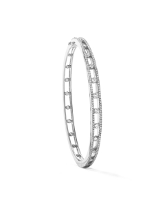 Charles Krypell Round Diamond Bangle Bracelet in 18K WG