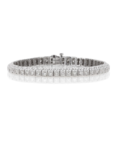 Intricate 3 Carat Diamond Line Bracelet_2