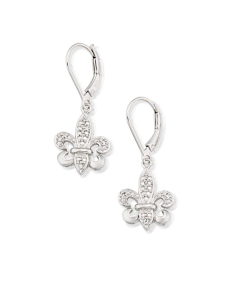 Diamond Fleur de Lis Earrings_2