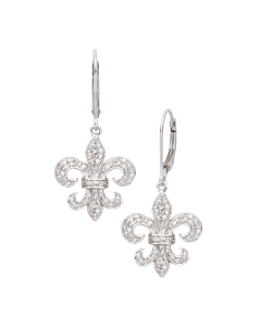 Diamond Fleur de Lis Earrings_2