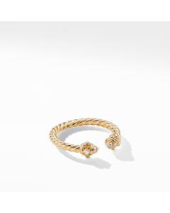 David Yurman Renaissance Ring in 18k Gold with Diamonds, size 6