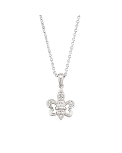 Diamond Fleur De Lis Necklace