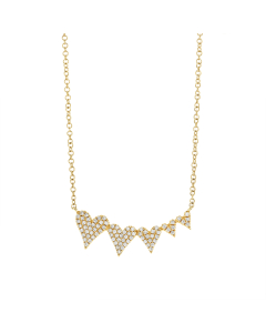 Graduating Pave Heart Necklace