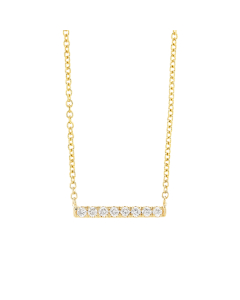 Petite Round Diamond Bar Necklace