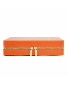WOLF Maria Large Jewelry Zip Case in Tangerine
