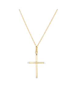 14k Gold Cross Pendant Necklace