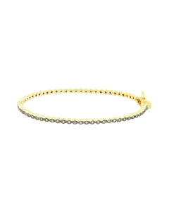 Freida Rothman Signature Bezel Pav? Hinge Bangle, Gold & Black
