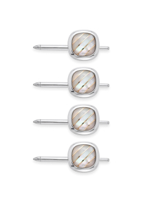 White Quartz Tuxedo Stud Set_2
