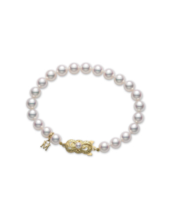 Mikimoto 7-6.5mm A Pearl Strand Bracelet in Yellow Gold