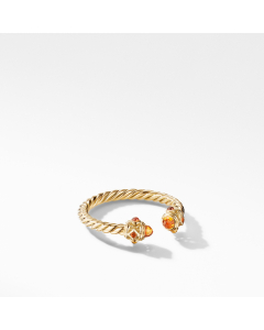 David Yurman Renaissance Ring in 18k Yellow Gold with Madeira Citrine, size 6