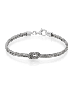 Sterling silver Mesh Woven Knot Bracelet