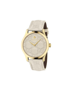  Gucci - G-Timeless Signature Watch on Leather Strap