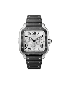 Santos de Cartier Chronograph Watch in Black, extra large model
