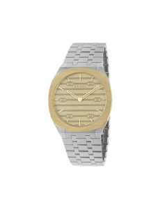 Gucci 25H SS and YG plated watch, 38MM