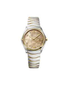 Ebel Sport Classic Ladies Watch with Beige Mother of Pearl Dial and Yellow Gold