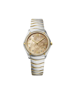 Ebel Sport Classic Ladies Watch with Beige Mother of Pearl Dial and Diamond Case, 333mm
