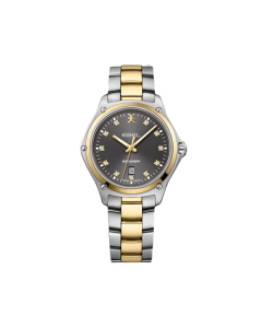 Ebel Discovery Two- Tone Ladies Watch with Anthracite Dial