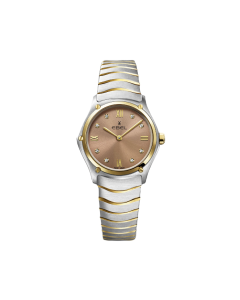 Ebel Sport Classic Ladies Watch with Yellow Gold and Pastel Praline Dial