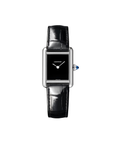 Tank Must de Cartier Watch with Black Dial, small model