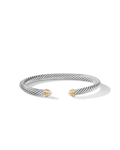 David Yurman Classic Cable 5mm Bracelet with 14K Yellow Gold and Pearls