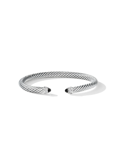 David Yurman Classic Cable 5mm Bracelet with Black Onyx and Diamonds