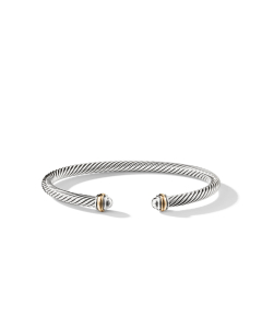 David Yurman Cable Classics Bracelet with 18k Yellow Gold, Size Small