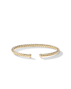 David Yurman Cablespira Petite Precious Cable Bracelet in Gold, size medium