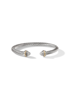 David Yurman Cable Classics Bracelet with Diamonds and Gold