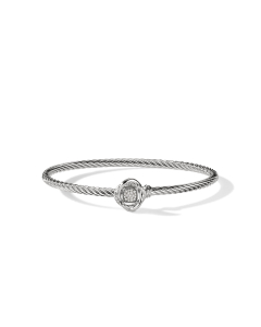 David Yurman Infinity Bracelet with Diamonds, Size Large
