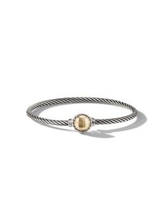 David Yurman Petite Chatelaine Bracelet with Yellow Gold Dome, Size Medium