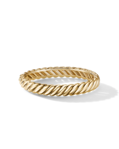 David Yurman 10mm Sculpted Cable Bracelet in Yellow Gold