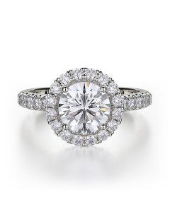 Michael M Semi-Mount Diamond Halo Engagement Ring