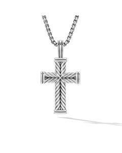 David Yurman Men's Chevron Cross Pendant in Sterling SIlver