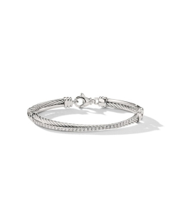 David Yurman Crossover Link Bracelet with Diamonds