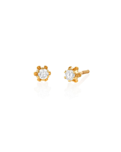 Child's Diamond Stud Earrings in 14k Yellow Gold