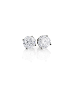 Round Diamond Stud Earrings