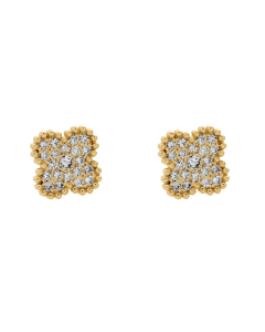 Diamond Cluster Floral Post Earrings