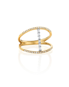 Two Tone Diamond Fashion Ring