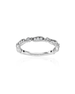 Wavy Diamond Wedding Band