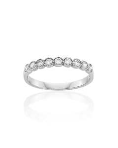 White Gold 0.31 CTW Round Diamond Beaded Band