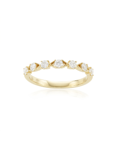 Modern Yellow Gold Diamond Fashion Band