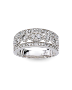Open Design Wide Diamond Band