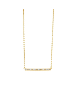 Yellow Gold Diamond Bar Necklace
