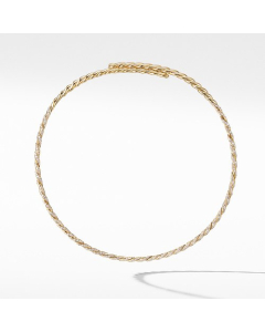 David Yurman Paveflex Single Row Necklace with Diamonds in 18K Gold