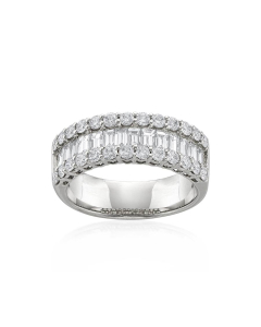 1.50 CTW Baguette & Round Diamond Band