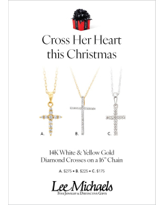 Advertised Holiday Diamond Cross Necklaces