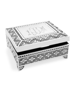 Engravable Silver Plated Jewelry Box